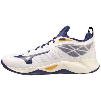 Zapatillas Para Voleibol Mizuno WAVE Dimension Mujer Blancos / Azules / Dorados - Chile M703ONYSRD